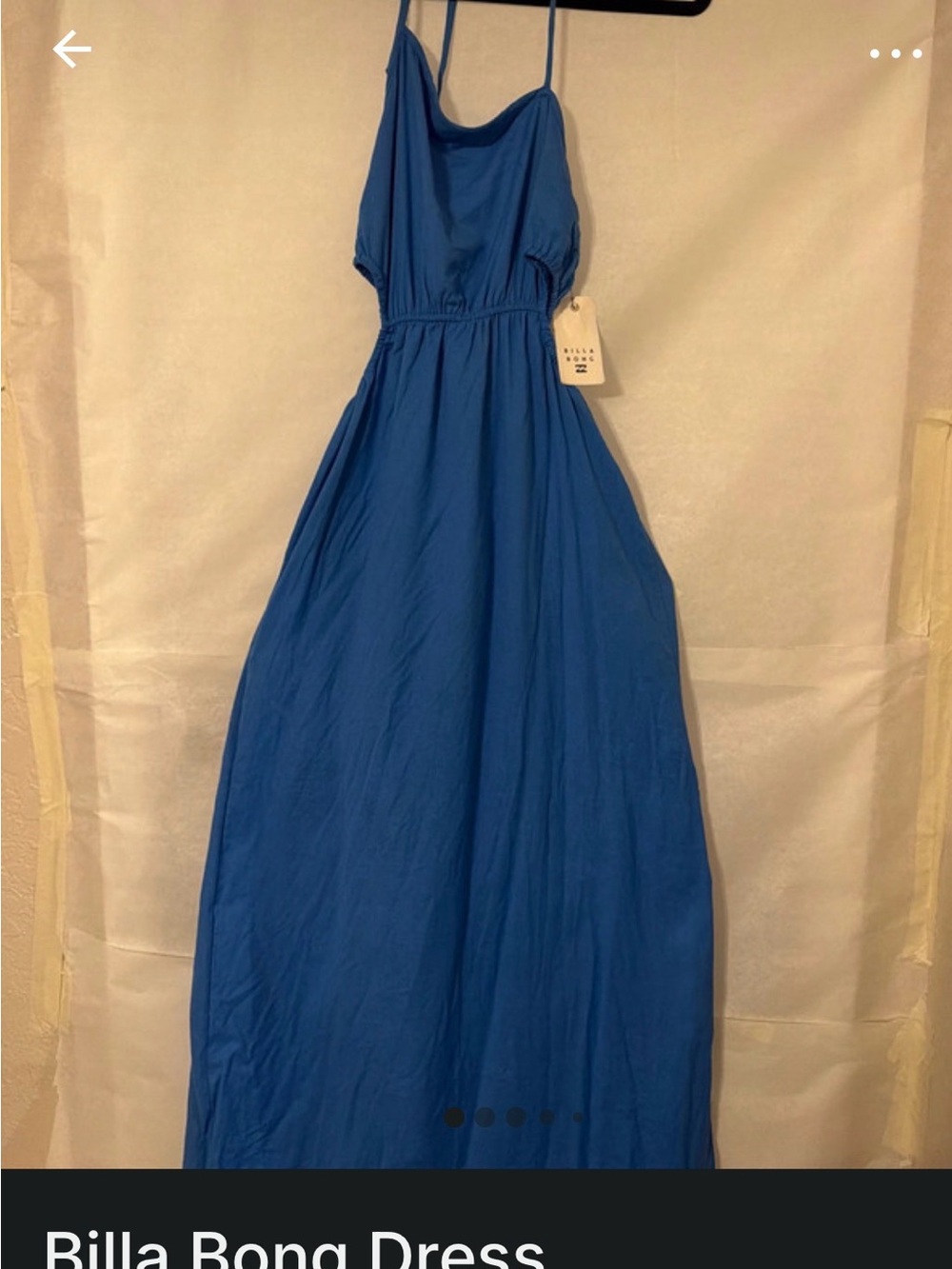 Billabong Cobalt Blue Spaghetti-Strap Maxi Dress